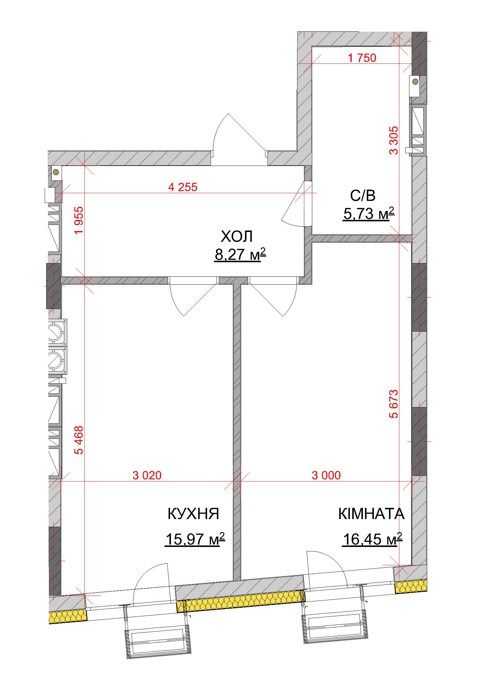 Квартира № 41 (1К)