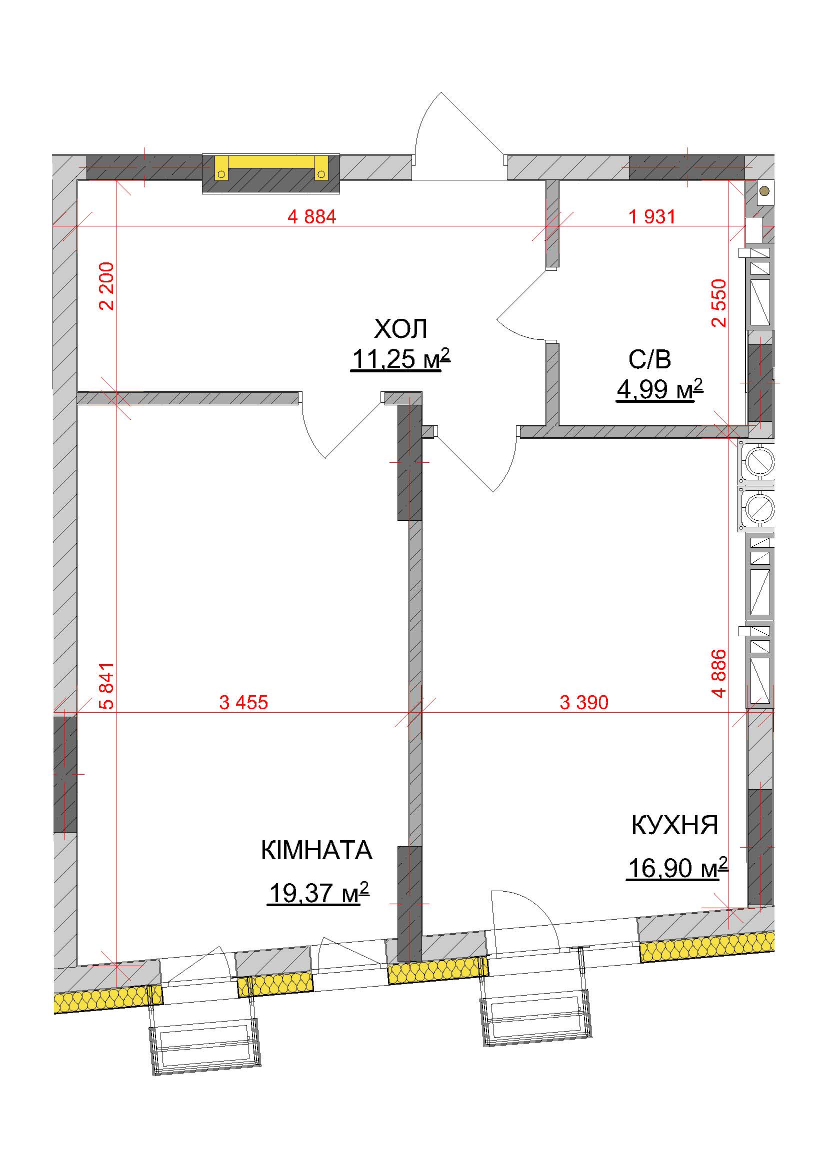 Квартира № 42 (1К)