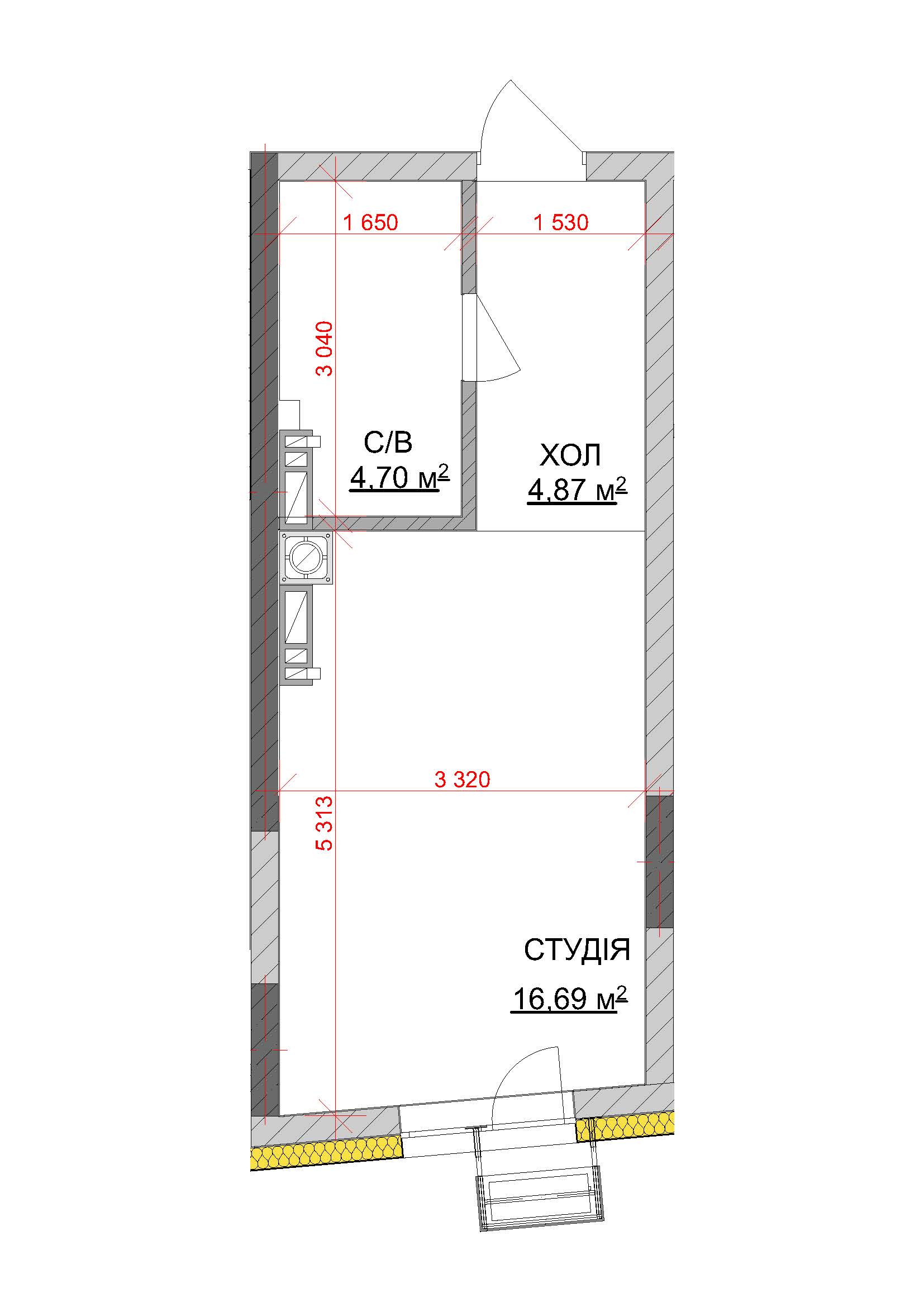 Квартира № 43 (1К)